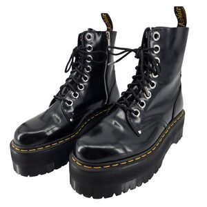 Dr. Martens Jadon Max Black Platform Combat Boots Womens 10 Chunky Streetwear